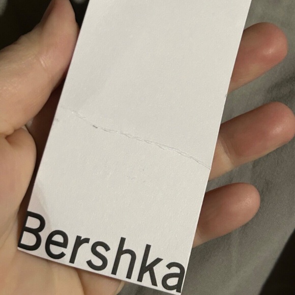 Bershka Boxer High Rise Wrap Over Wide Leg Tailored Trouser Pants Stone Size 10 - Picture 11 of 16